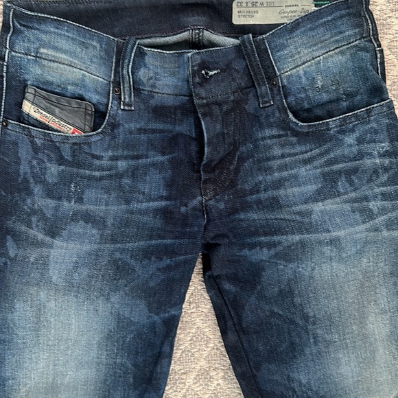 Diesel womens Grupee zip super slim skinny low waist jeans - Picture 2 of 5